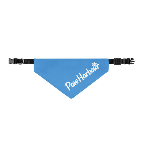 Blue PawHarbour clip‑on dog bandana neck scarf for small dogs