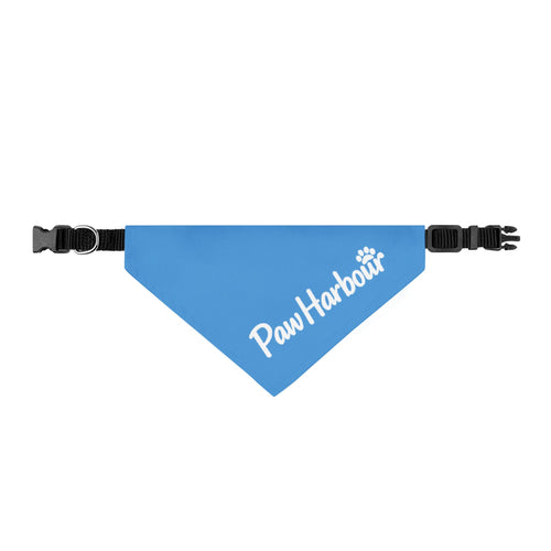 Blue PawHarbour clip‑on dog bandana neck scarf for small dogs
